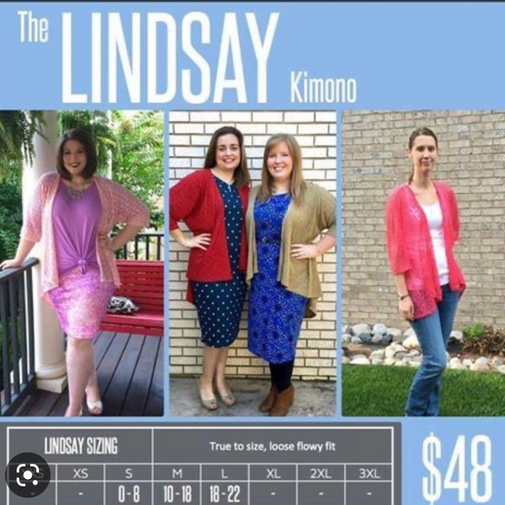 Lularoe Lindsay Kimono Black & Pink Lace Coverup Cardigan Sz Med *UPDATED* - Picture 14 of 14
